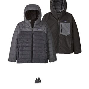 Patagonia Two-Tone Hooded Jackets in Gray and Black